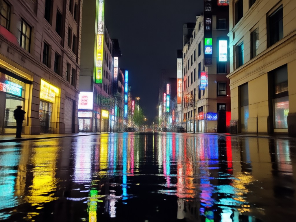 AI photo transformation to rainy hug scene