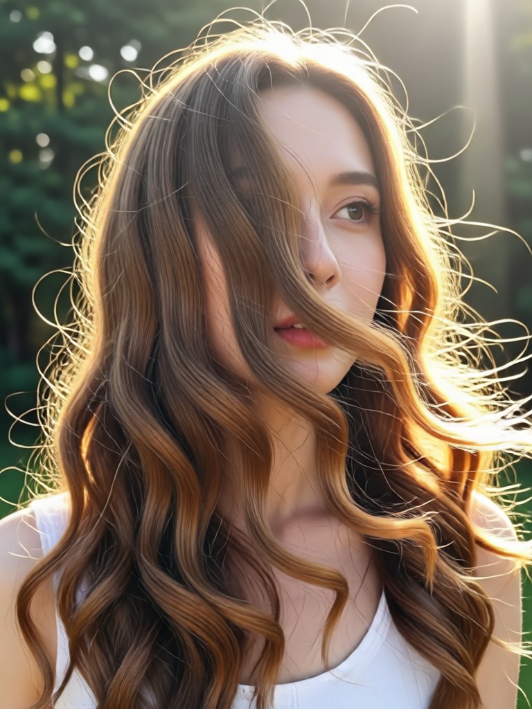 숏밥 헤어스타일에 부드러운 웨이비 텍스처 추가
