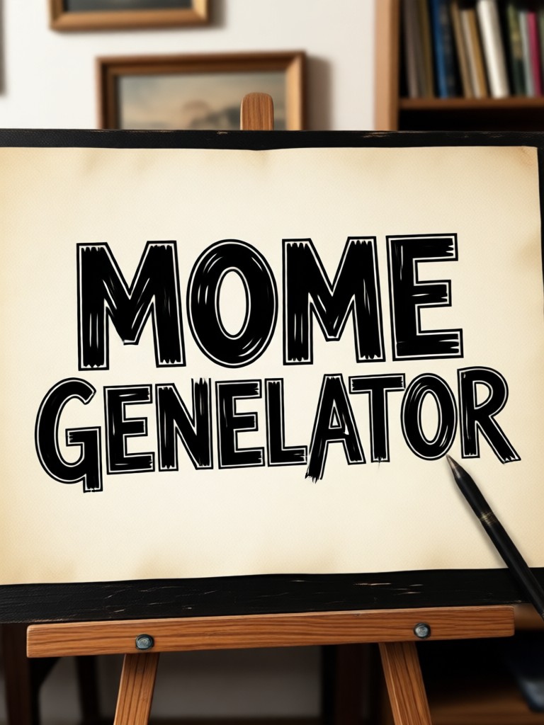 Phone showing meme generator font app interface