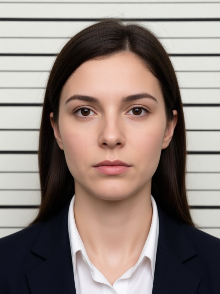 Zweiwinkliger Polizei-Mugshot-Satz