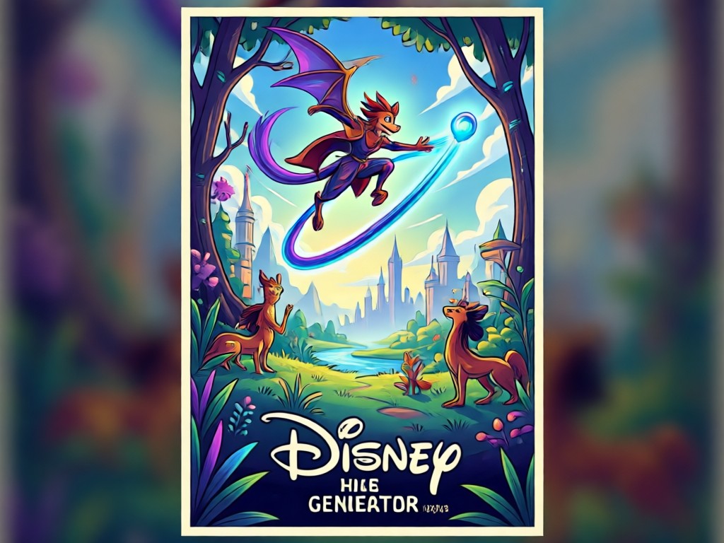 KI-generiertes Gruppenplakat im Pixar-Stil