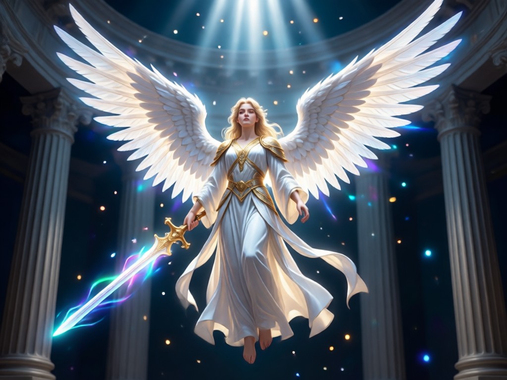AI text to angel generation process