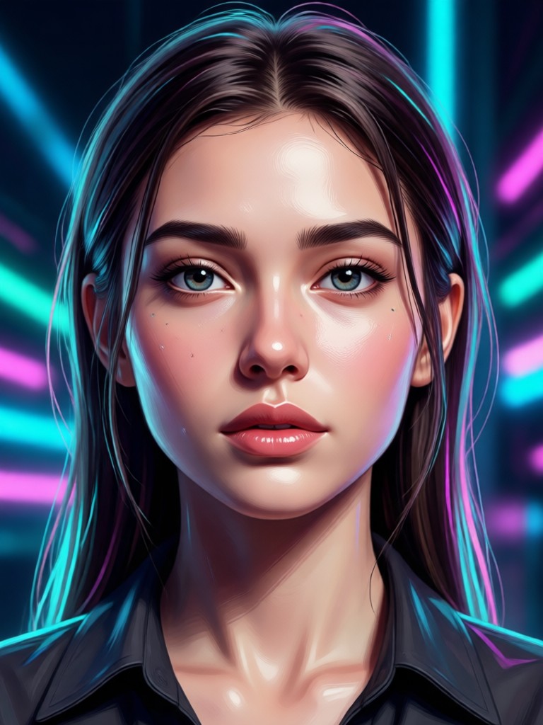 Celebridade vibrante estilo pop art gerada por IA
