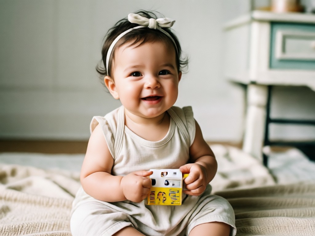 Close up detail of AI generated baby face