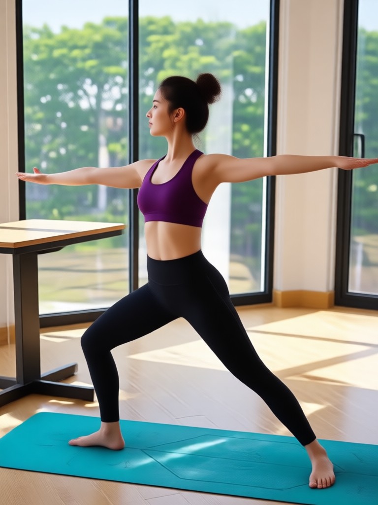 Verwandlung zu gemusterten Yoga-Hosen