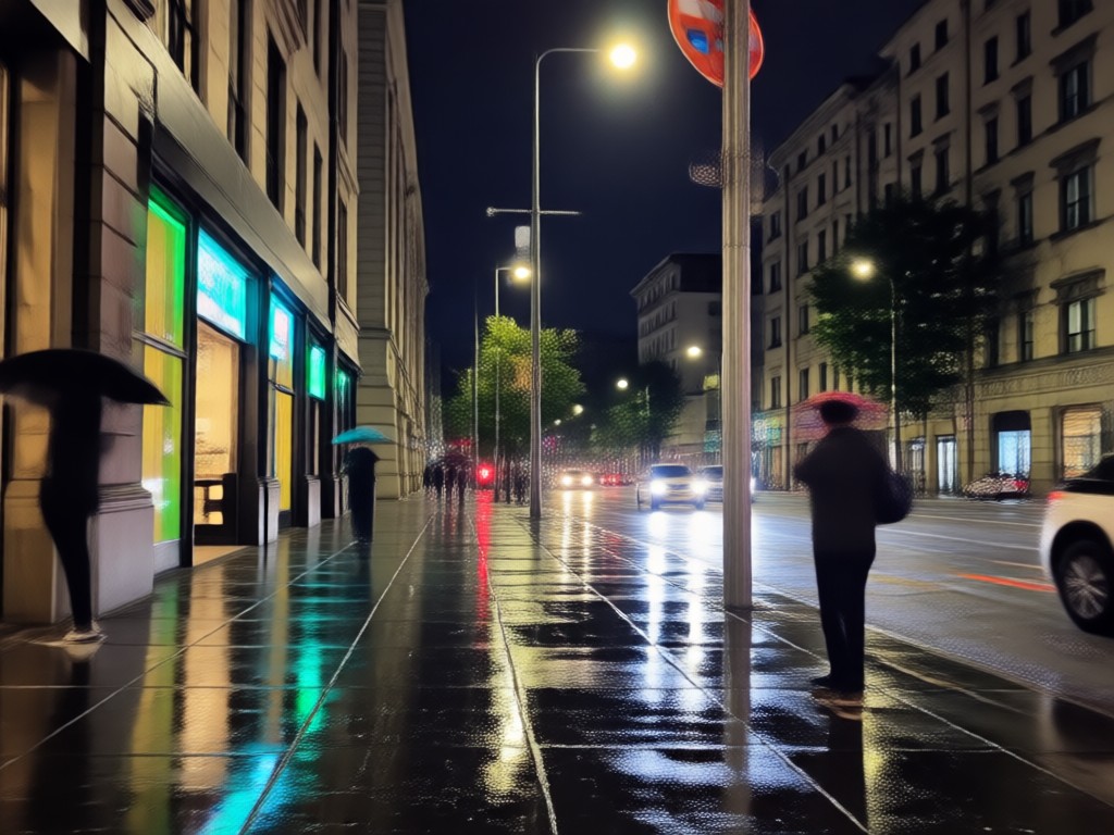 AI generated emotive couple pose in rain