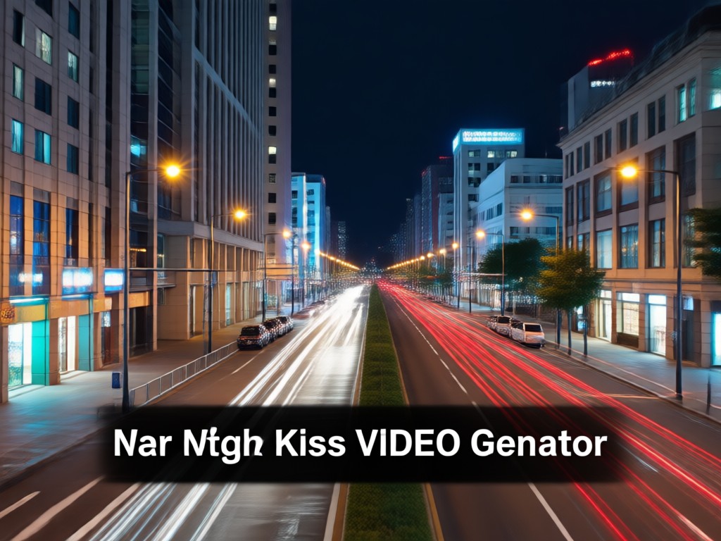 Varios estilos para videos de beso en la noche urbana