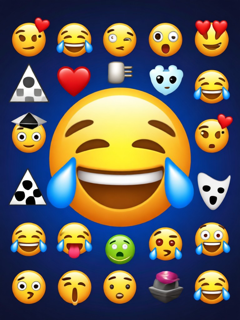 Smartphone zeigt die Benutzeroberfläche des KI Emoji Generators