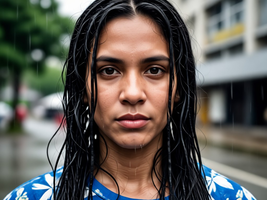 Portrait before and after monsoon transformation
