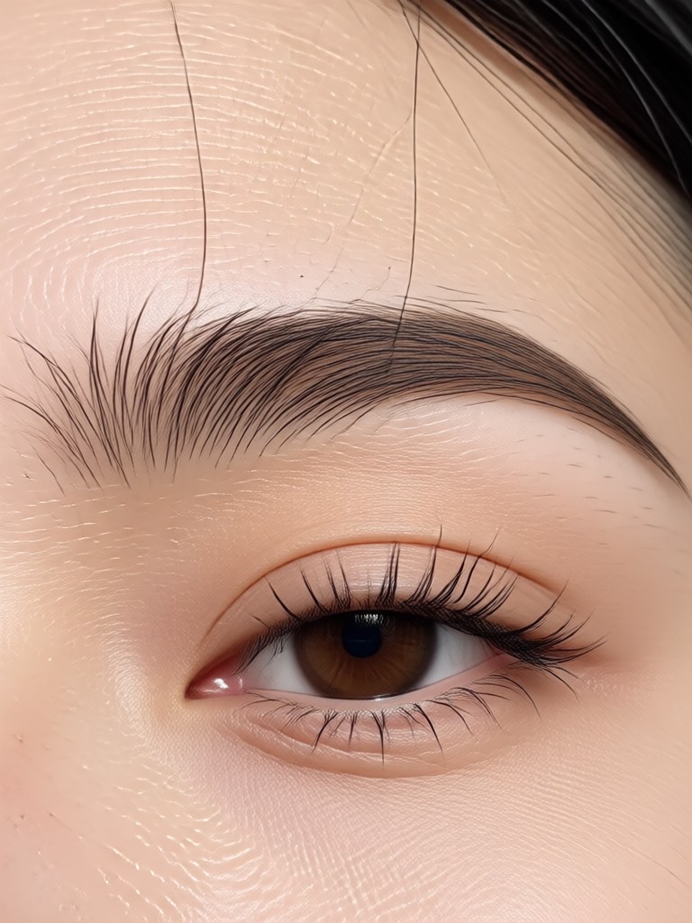 Man using AI eyebrow filter for a more defined masculine brow look
