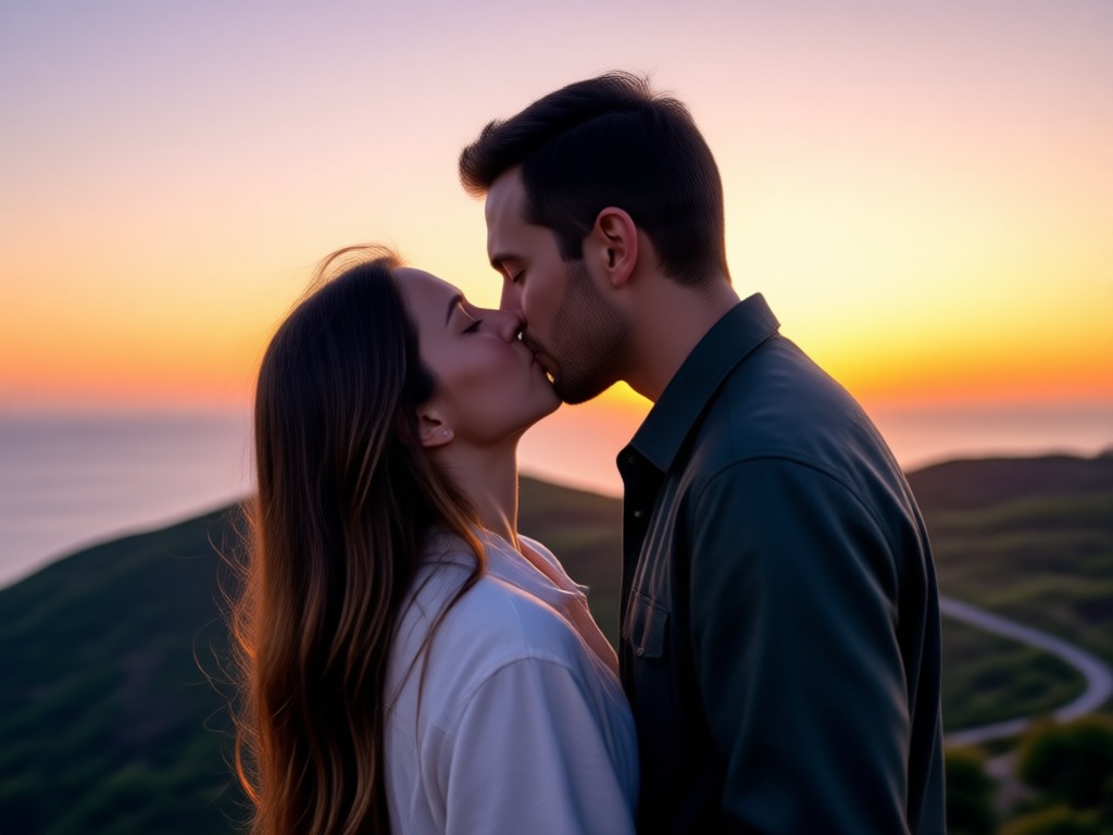 Upload photos for long distance AI kiss video