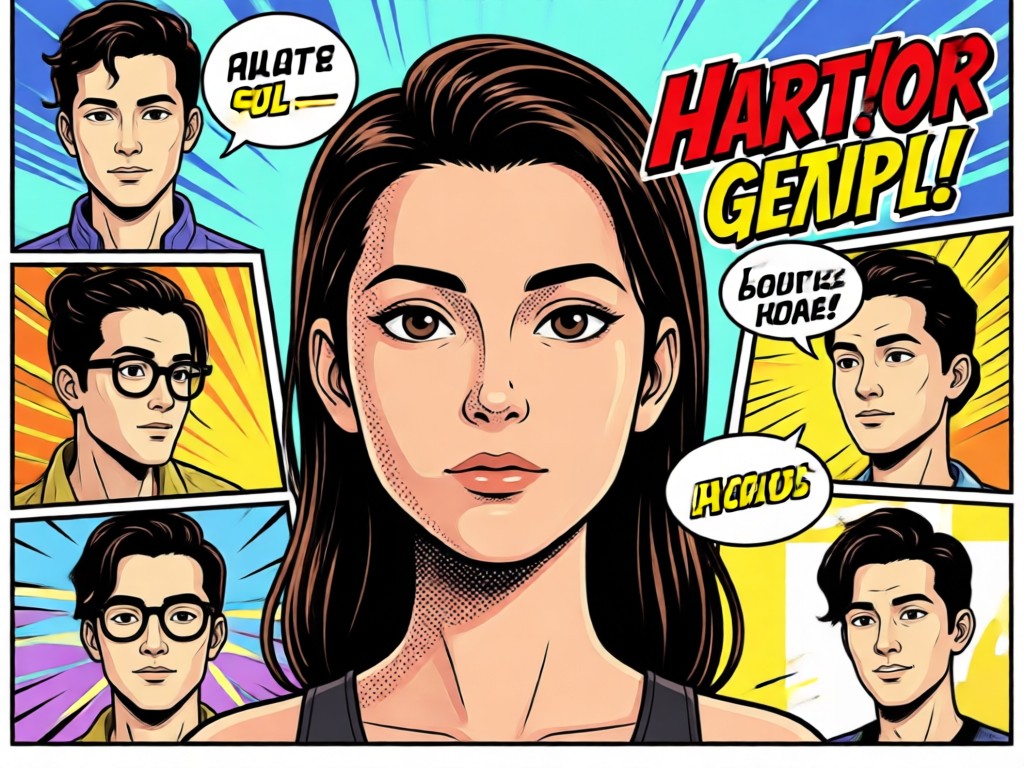 Deep 3D comic book portrait