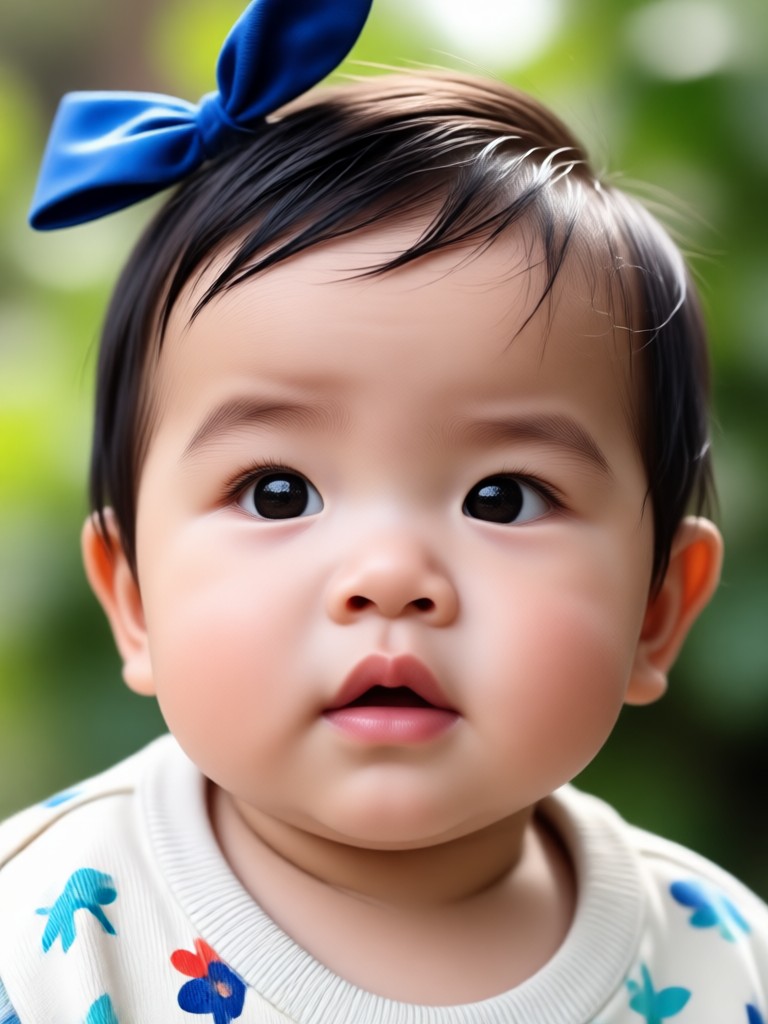 Smiling baby face AI generation