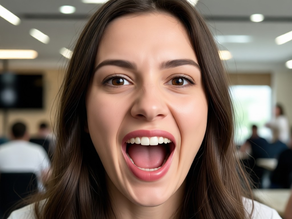 AI generating a realistic smile on a photo