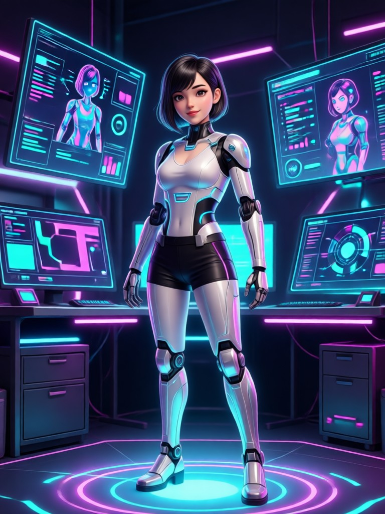 Cyberpunk AI generate women style