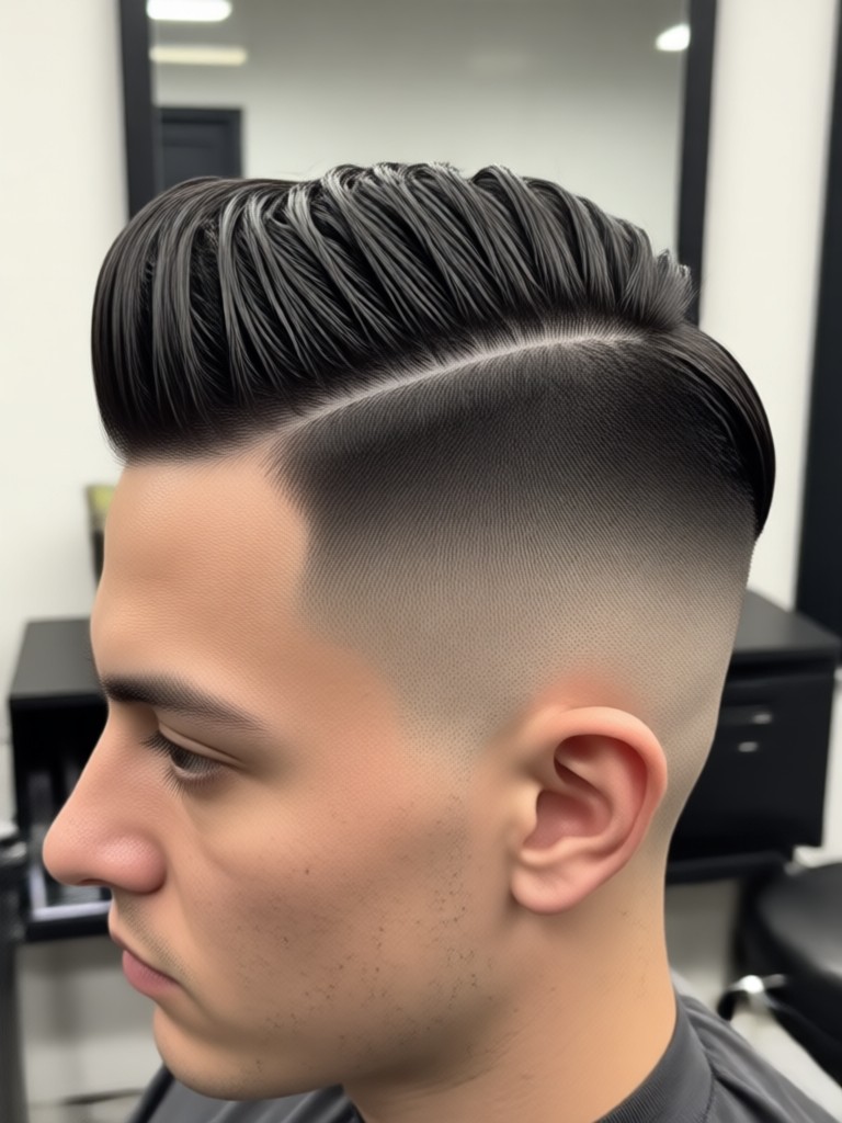 AI Taper Fade Haircut Generator showing before and after transformation