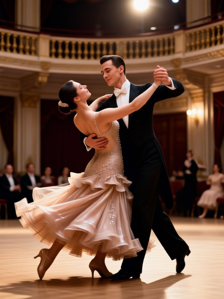 Muestra de video de vals de salón clásico generado por IA