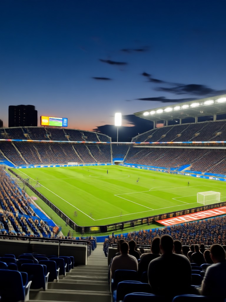Portrait with AI stadium camera lighting effect