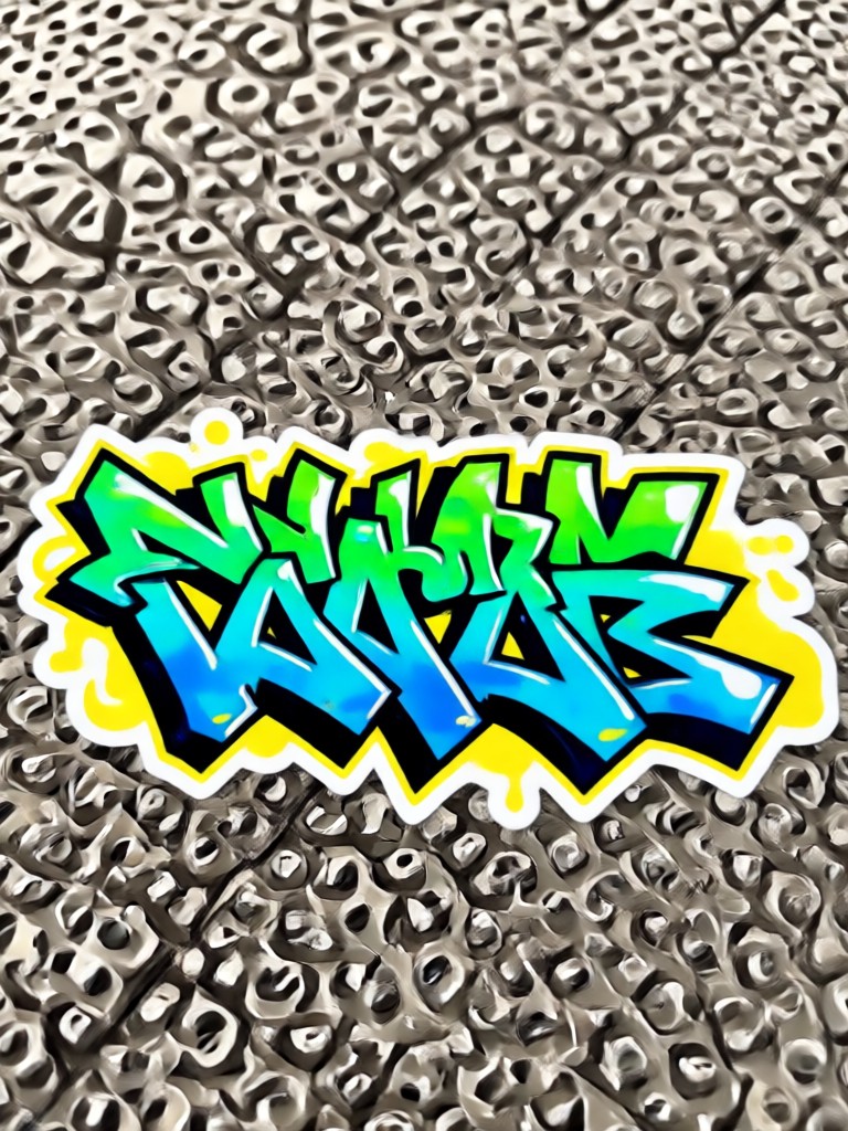 Pop art color splash sticker
