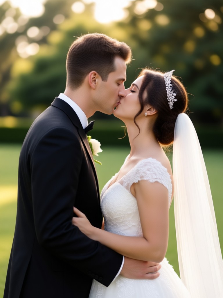 soft focus romantic kiss video