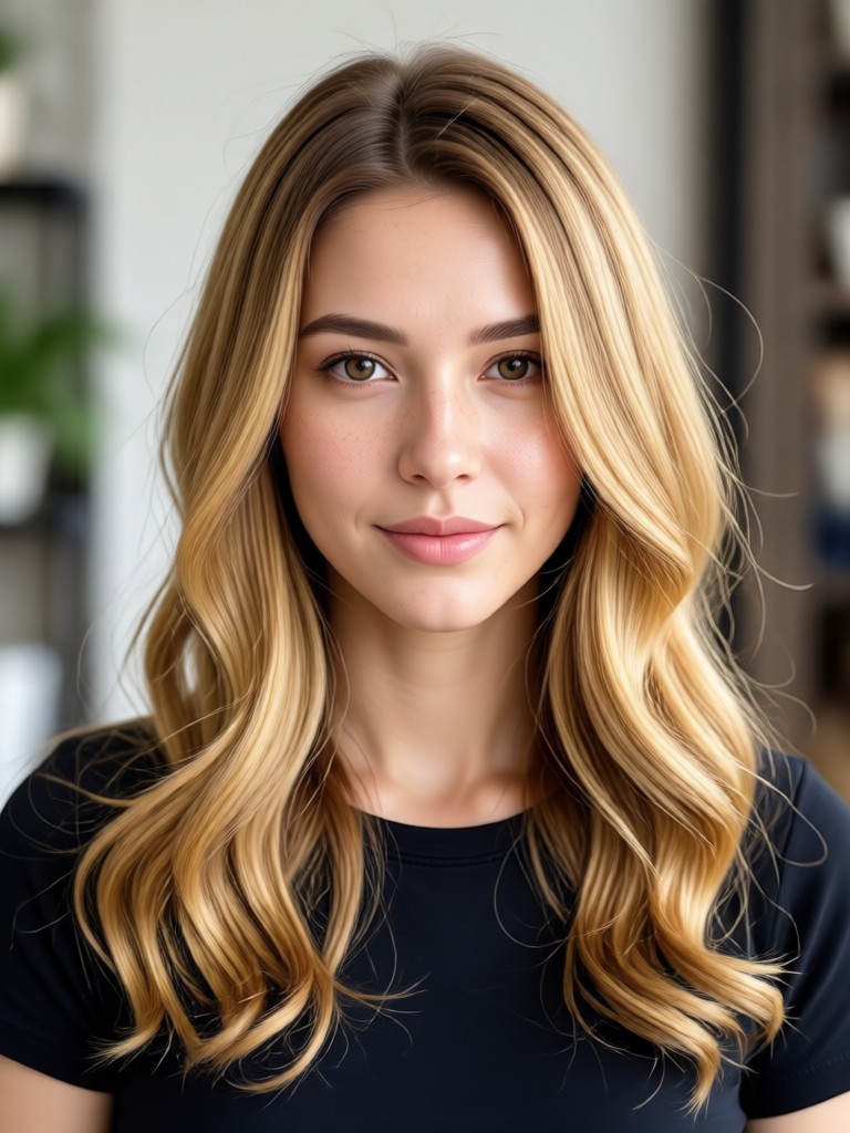 AI hair transformation adding subtle highlights