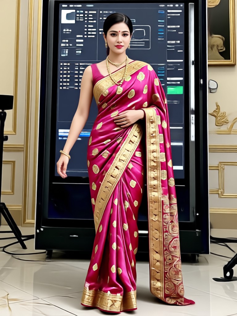 AI Traditional Kanjeevaram Silk Saree