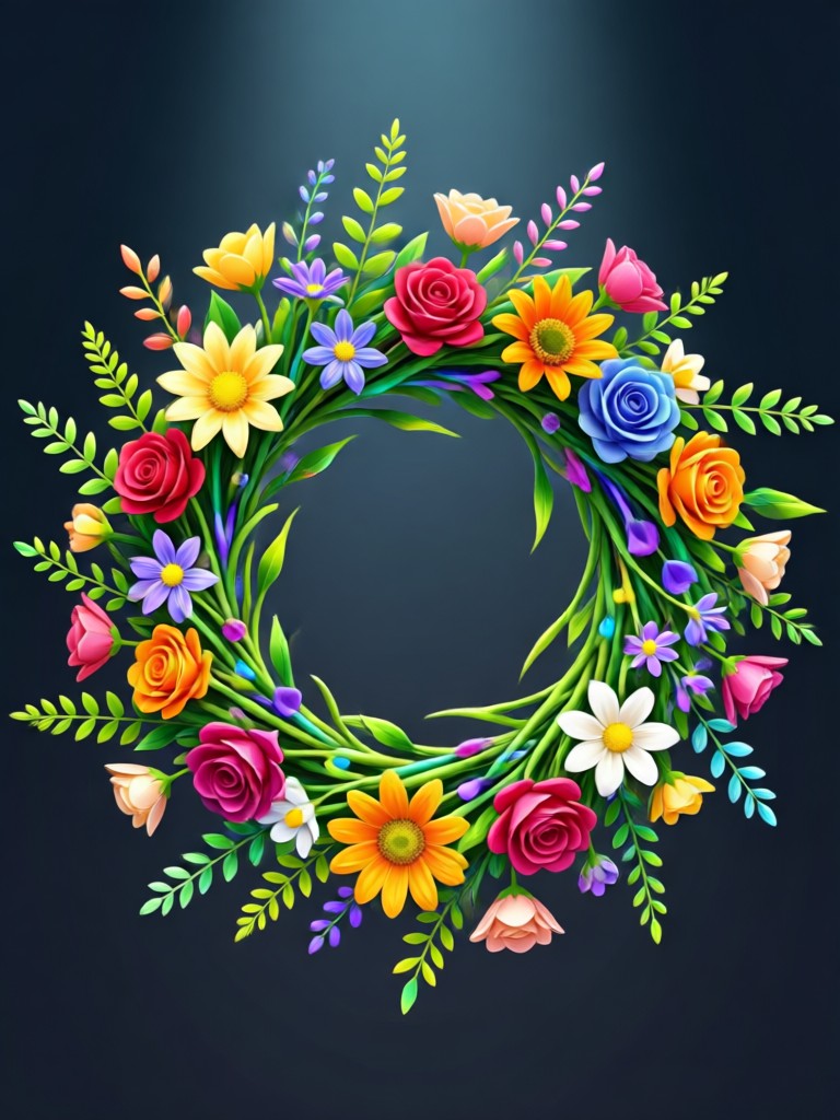 AI generated sunflower crown for profile picture