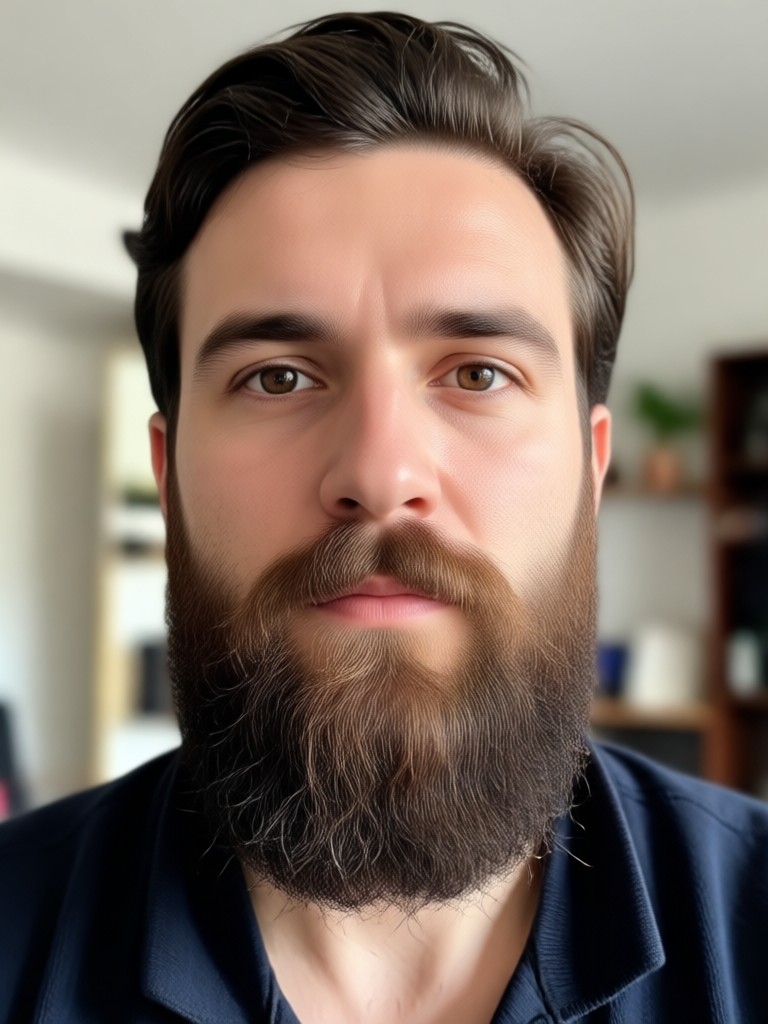 Gefärbter Bartstil für Cosplay hinzugefügt