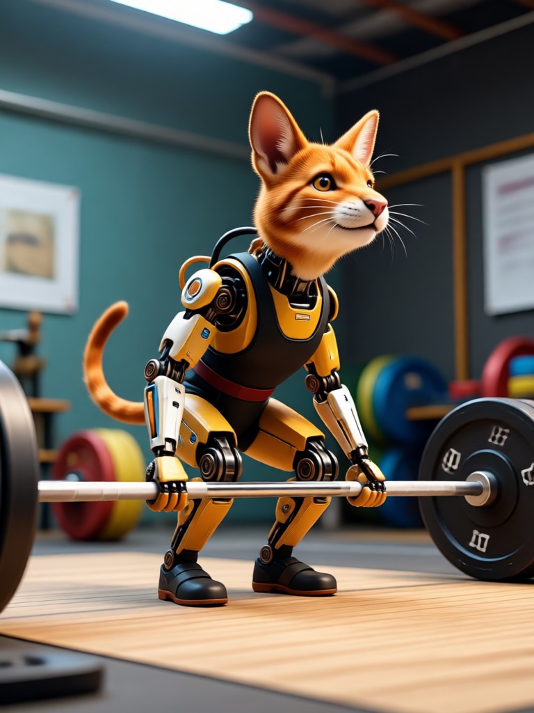 Phone screen showing the AI pet weightlifting video generator app