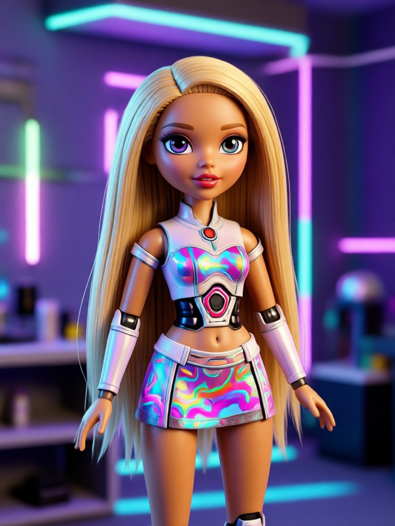 Ejemplo de transformación a muñeca Bratz con IA