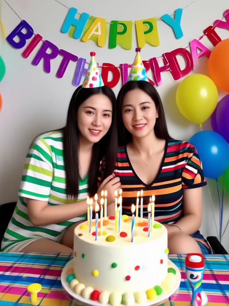 Birthday video featuring mom through the years