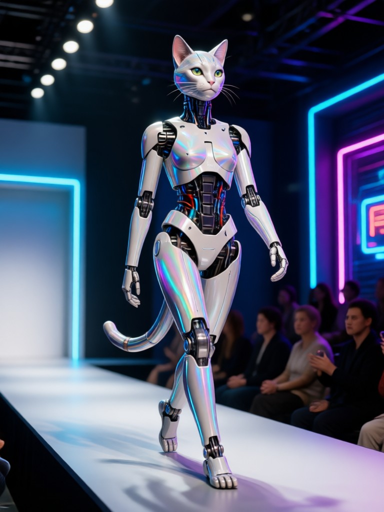 미니멀리스트 AI 캣워크 디자인