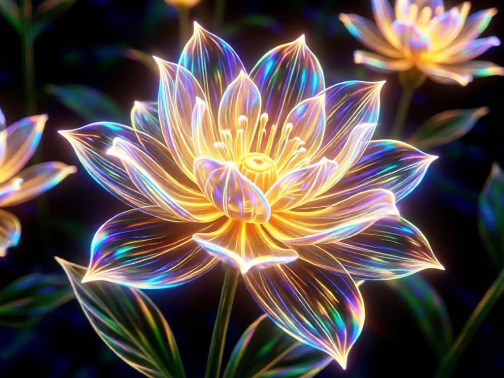 Diagrama que explica la simulación de luz IA para el efecto bloom