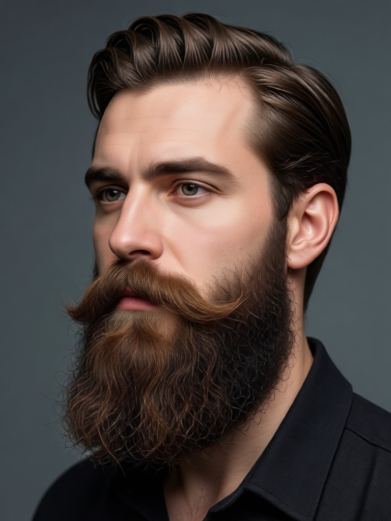AI goatee and mustache style transformation