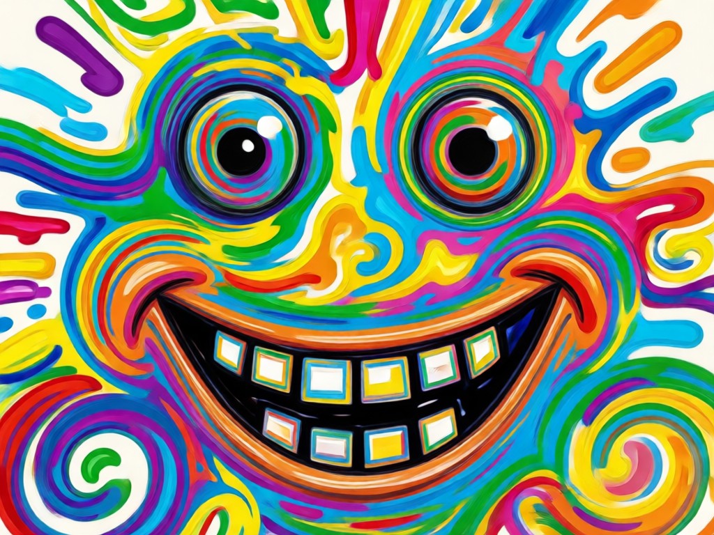 Realistic AI generated smile compared to fake edit