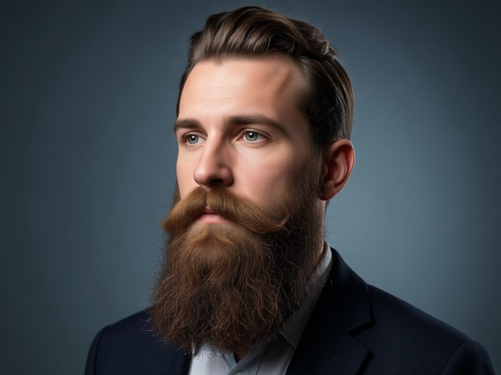 Gallery of different AI beard styles and mustaches