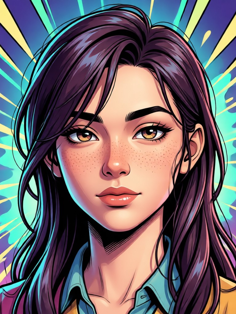 Noir style 3D comic detective portrait