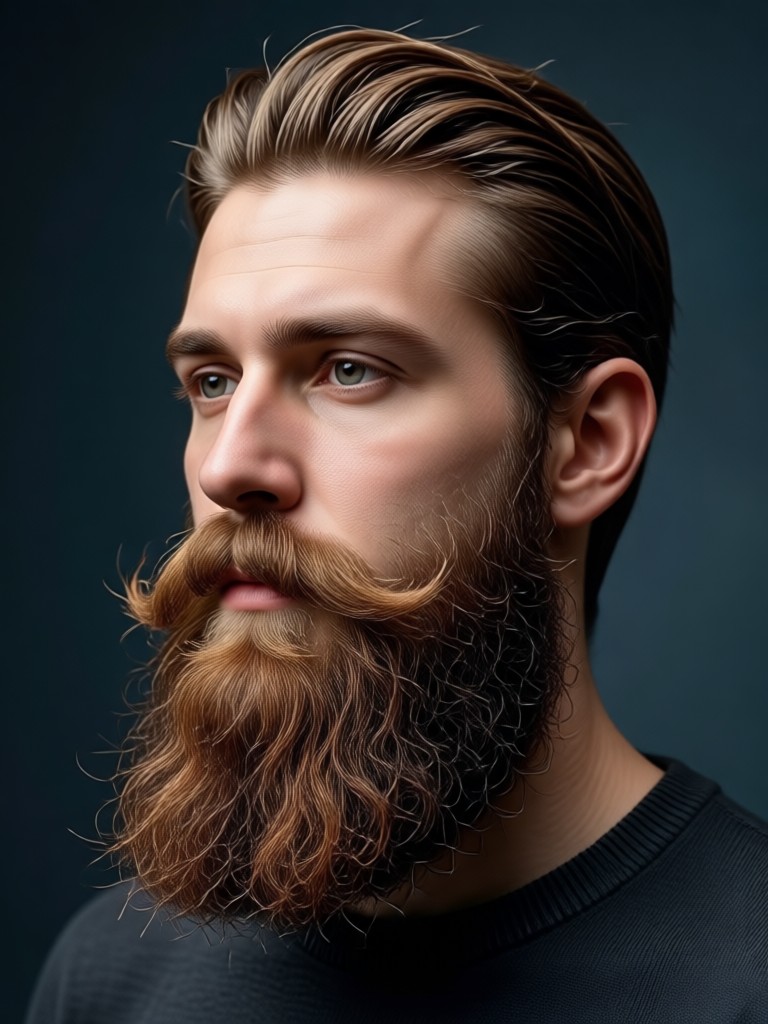 Man with AI goatee and mustache filter