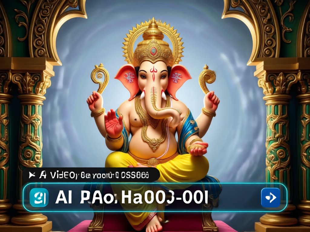 Photo to animated Ganpati transformation