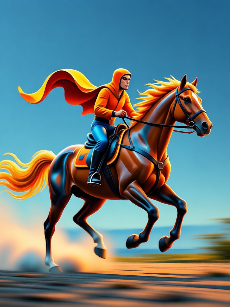 Desert horse riding video effect