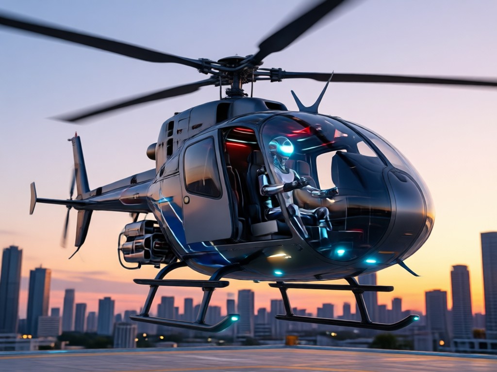 Comparison of AI vs traditional helicopter scene creation