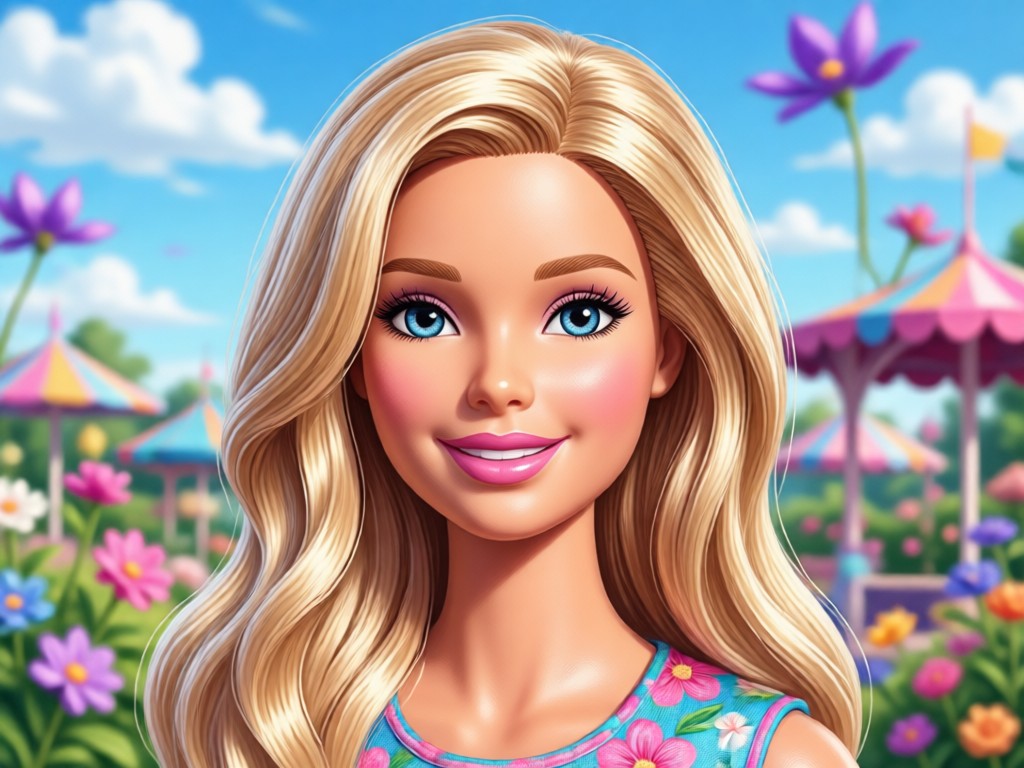 Gambar filter Barbie untuk media sosial