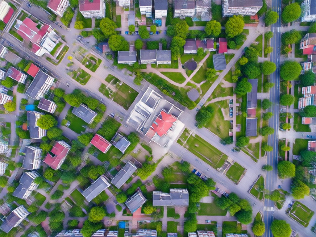 Natural landscape aerial perspective