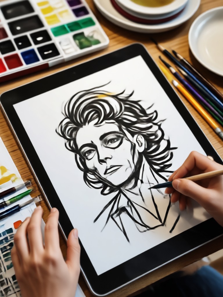 AI generated sketch image from a photo