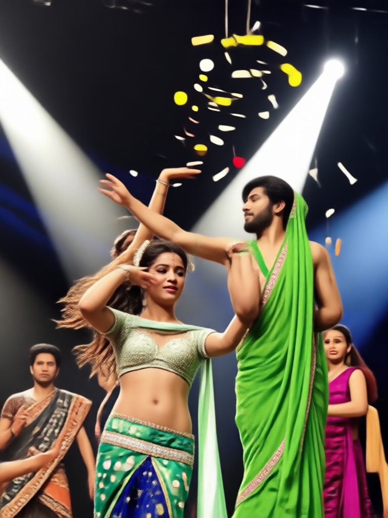 AI generated Bollywood couple dance video