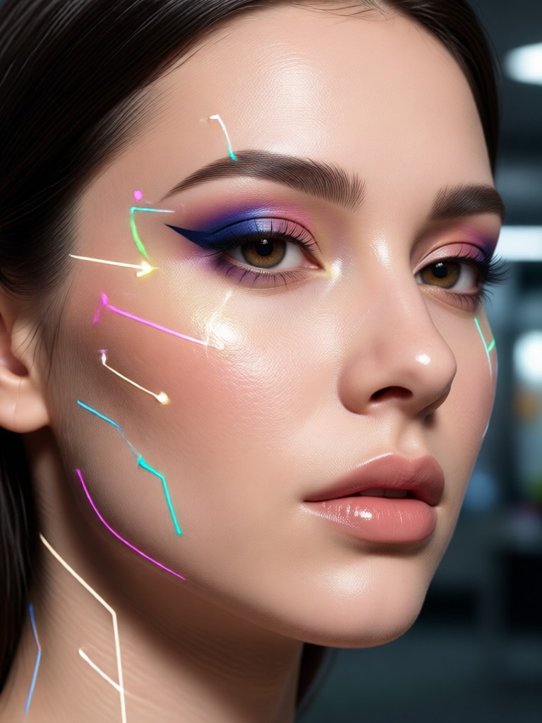 Dramatic portrait of AI generated beauty