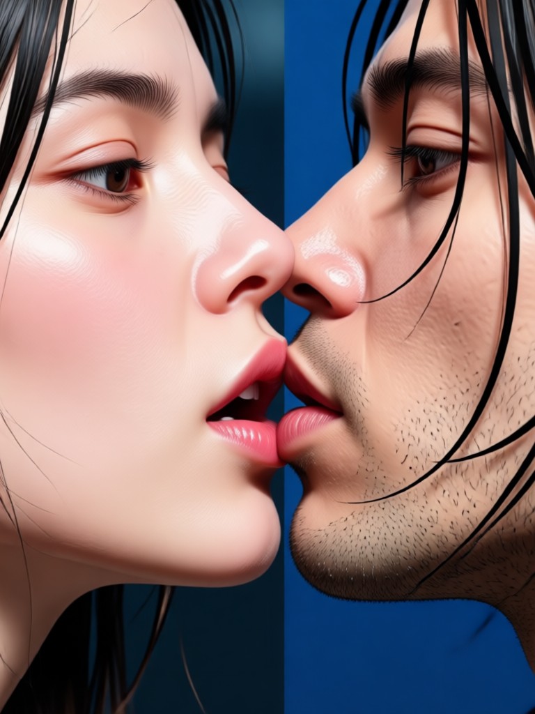 Cinematic Movie Kiss Scene