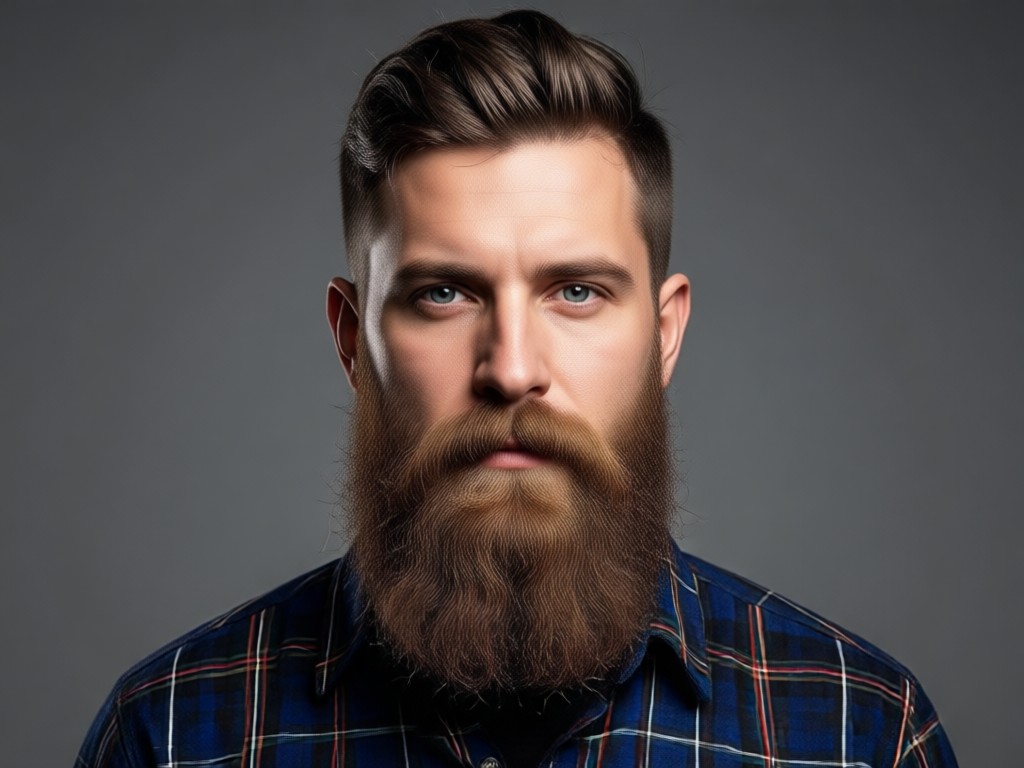 Simple one tap AI beard generation process