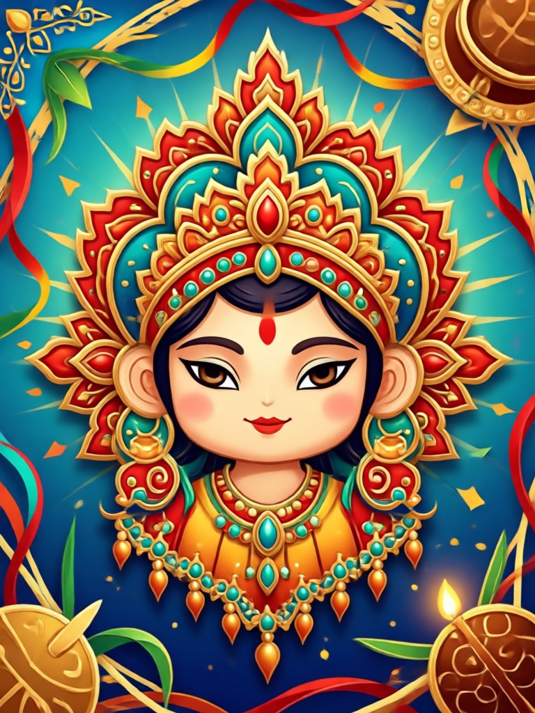 AI design example for a digital Rakhi card