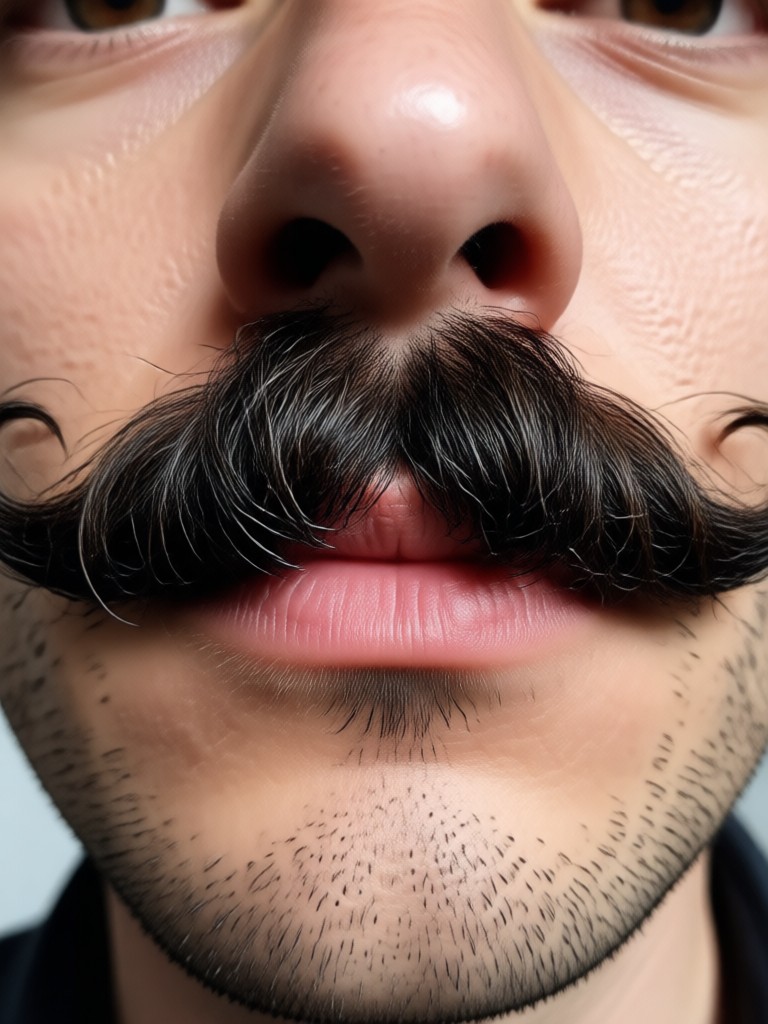 Transformasi kumis koboi klasik dan sideburns